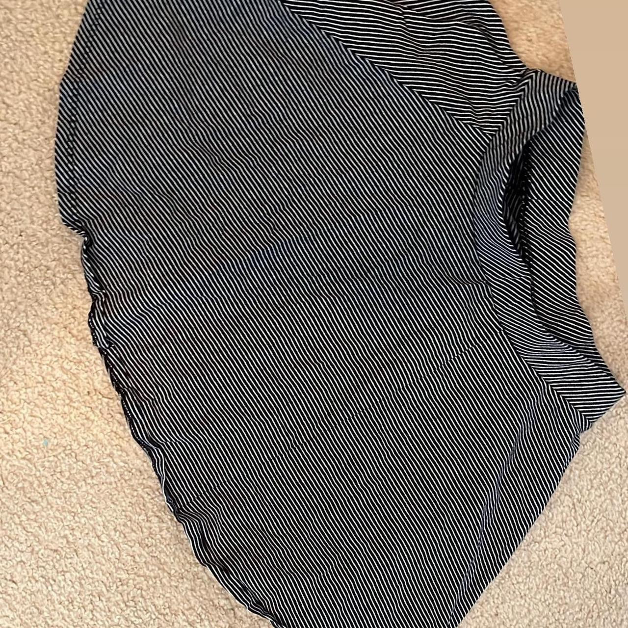 Black and white stripe circle skirt