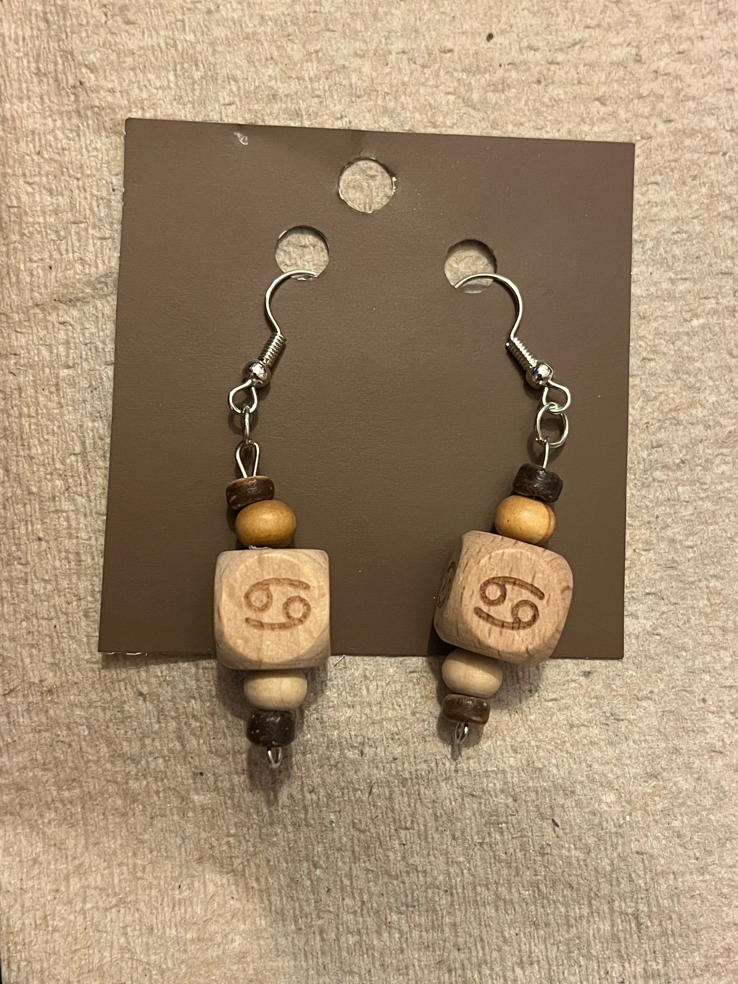 Cancer zodiac earrings