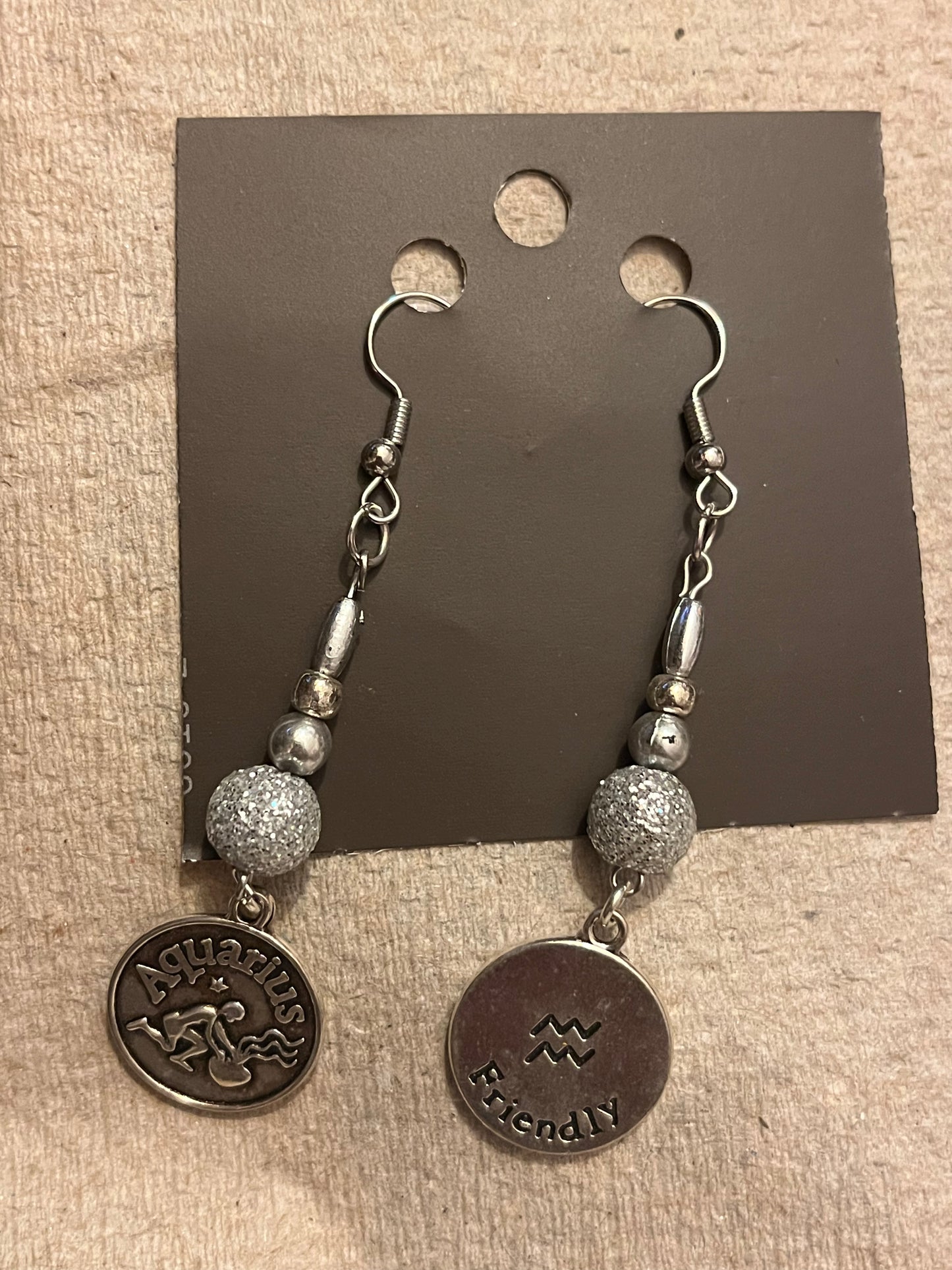 Aquarius zodiac earrings