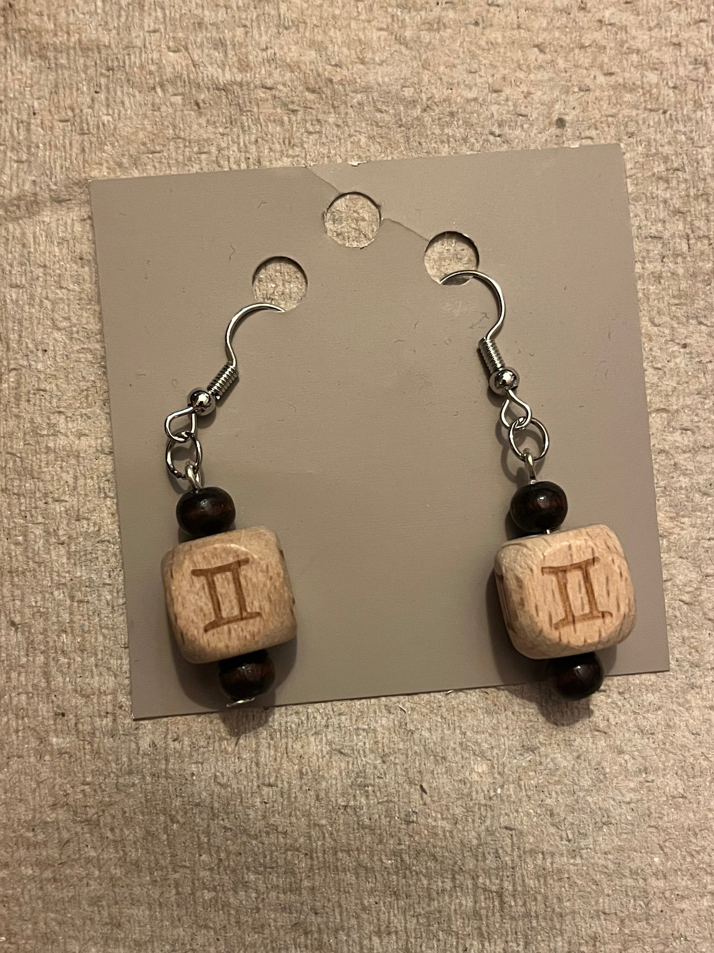 Gemini zodiac earrings