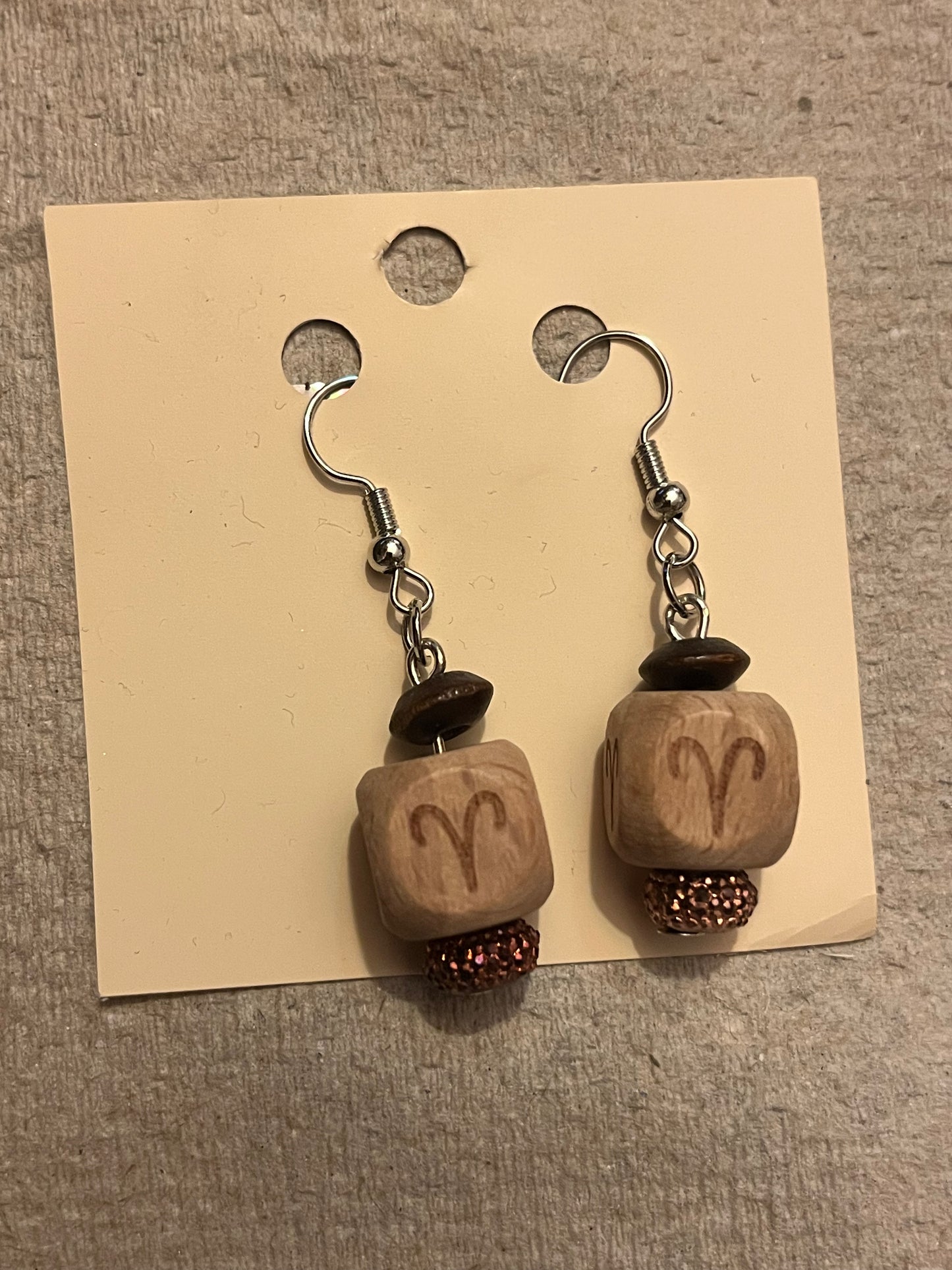 Aries zodiac earrings