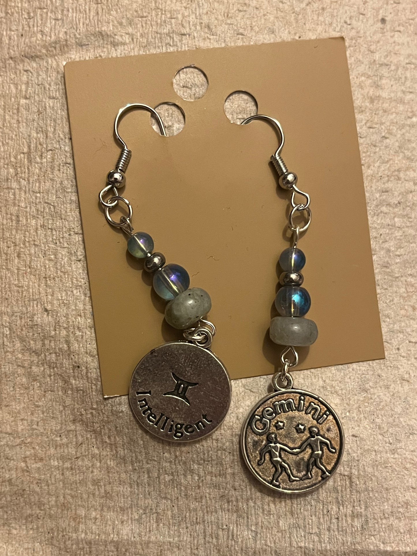 Gemini zodiac earrings