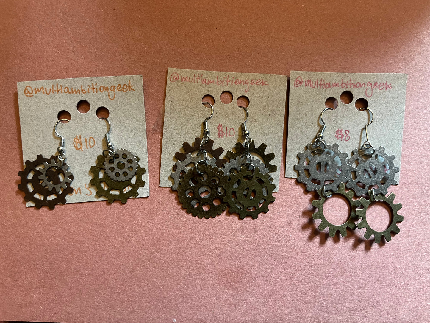 Cog earrings