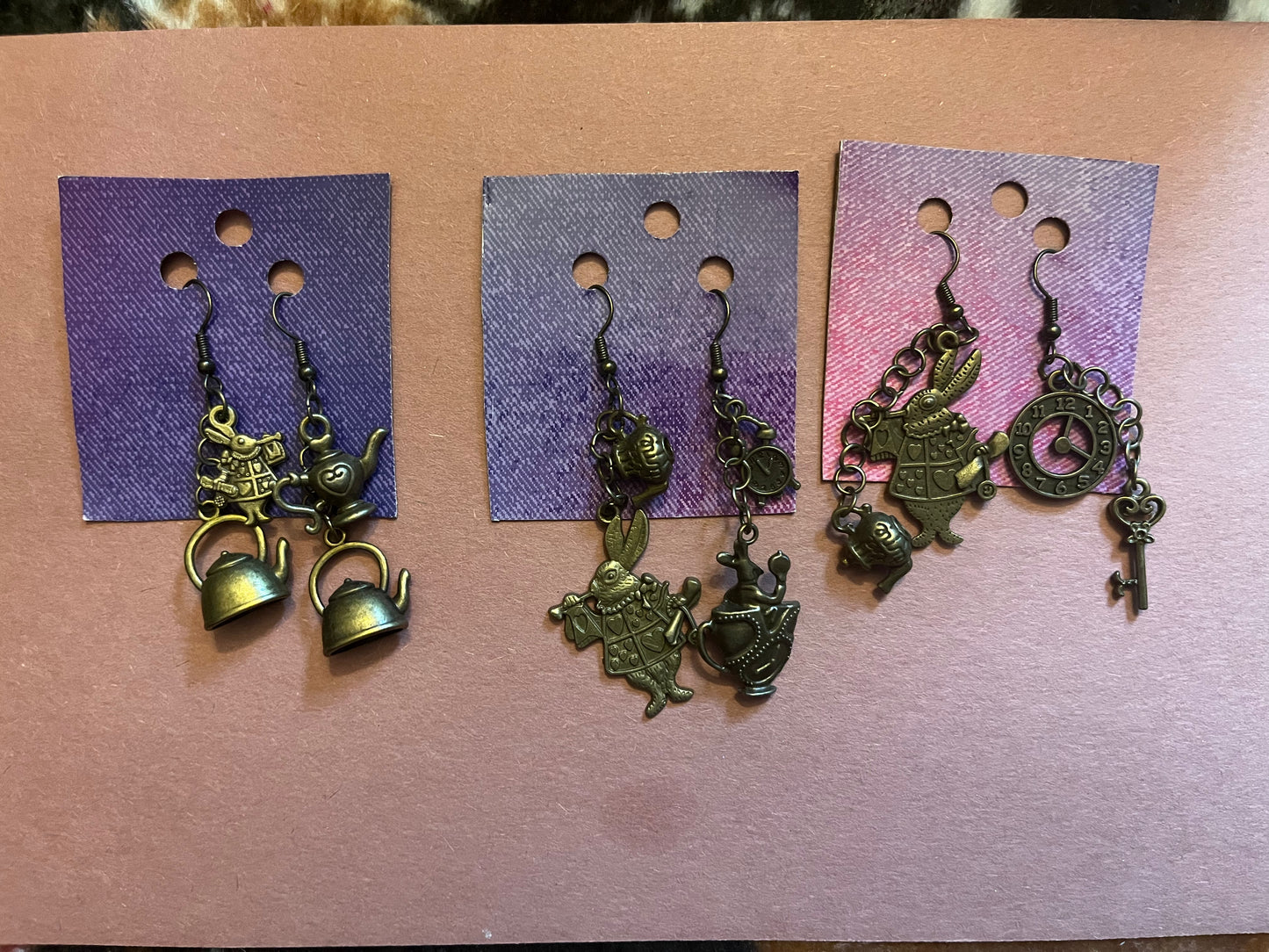 Alice in Wonderland earrings