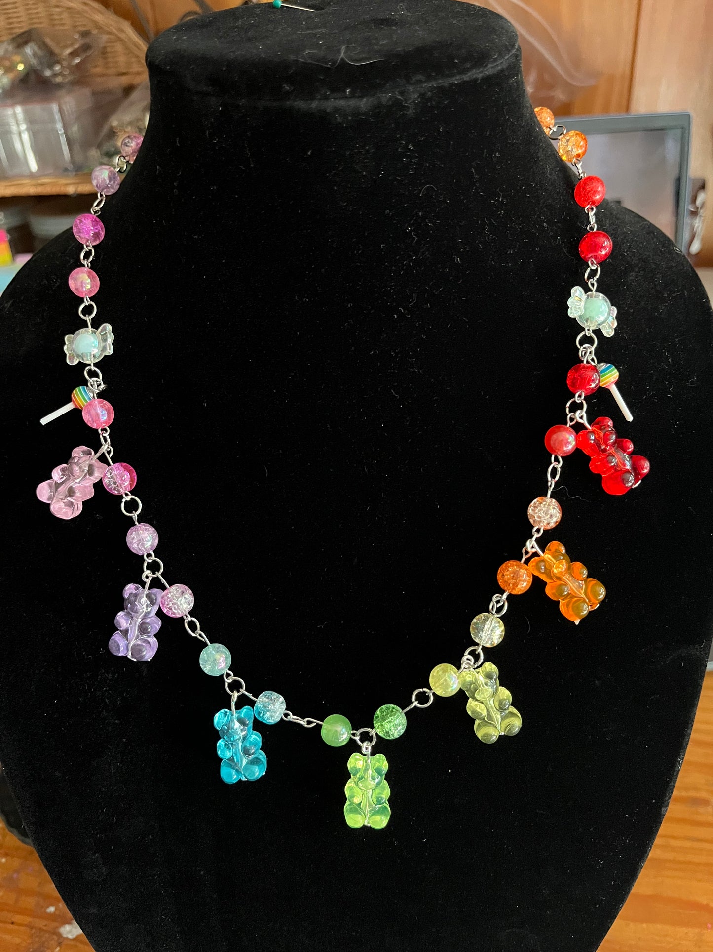 Rainbow candy/candi necklace