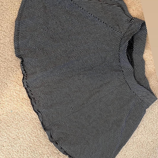 Black and white stripe circle skirt