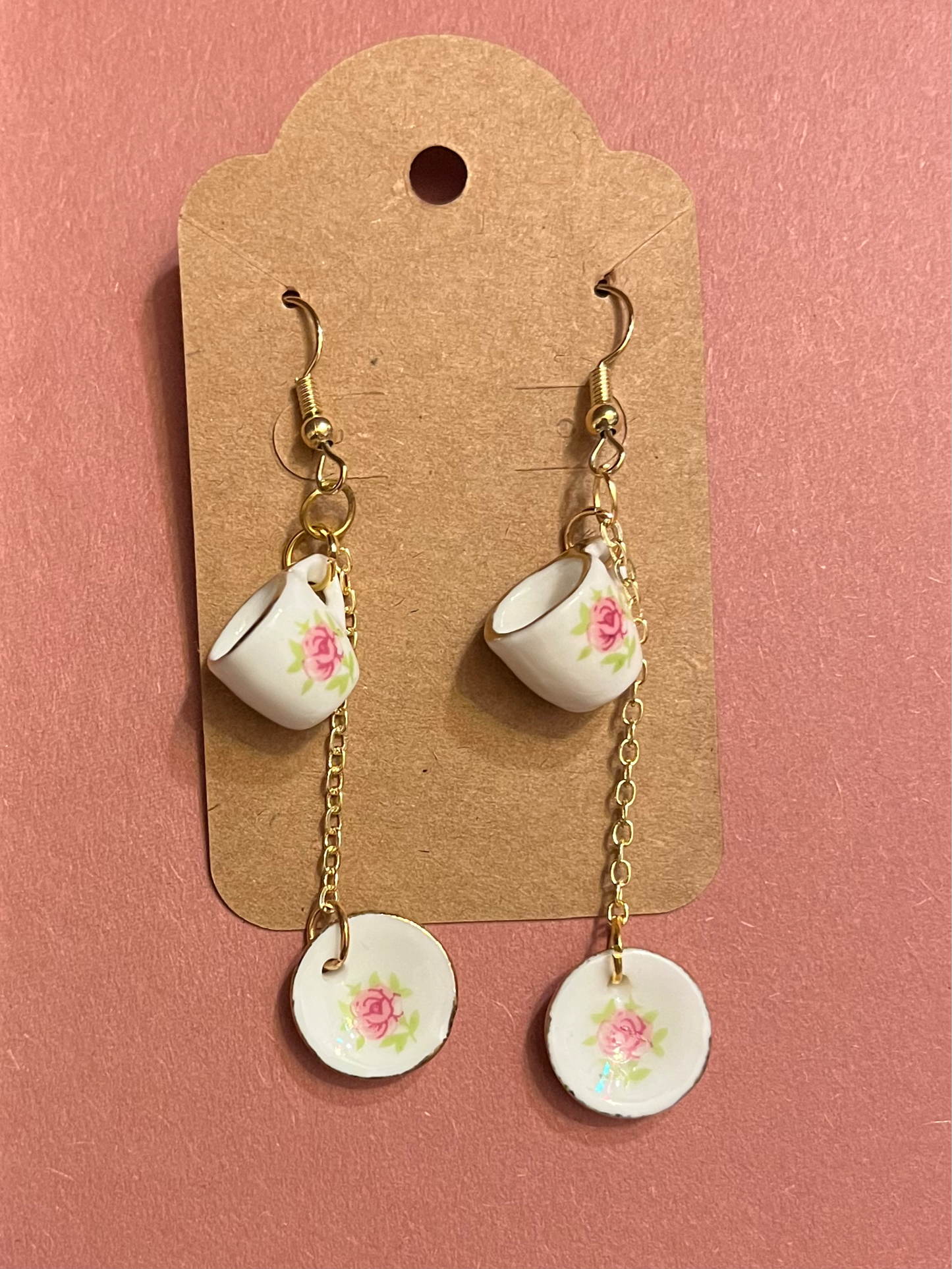 Tea set earrings