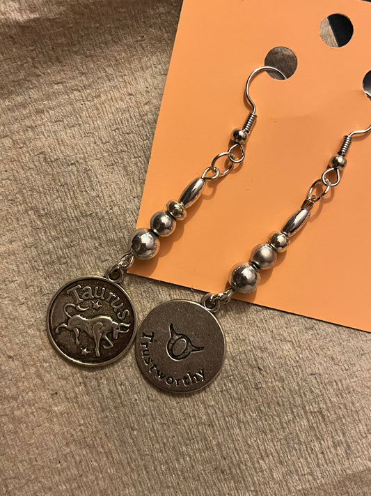 Taurus zodiac earrings