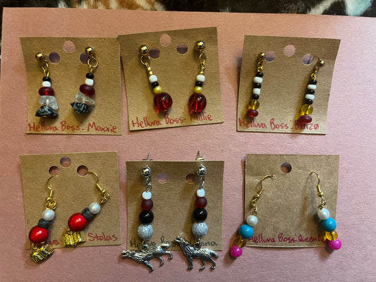 Helluva Boss themed earrings