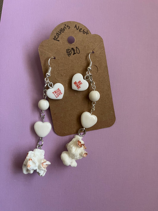 White candy circus earrings